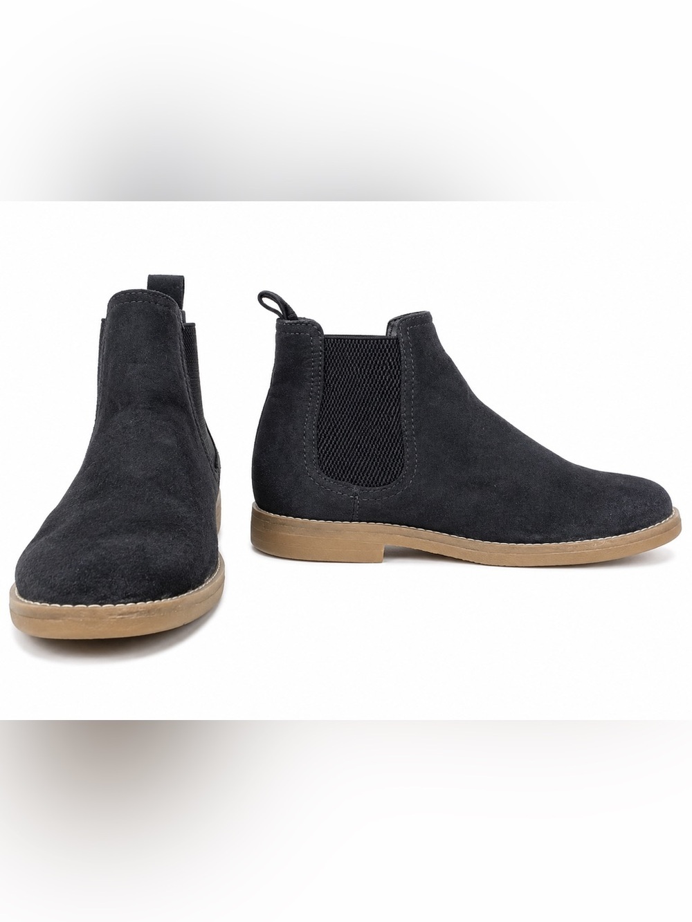 H&M Men's Navy Suede Chelsea Boots